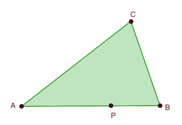 são os dois primeiros termos do caso notável ( ). Desta forma, ( ) pelo que (( ) ) (( ) ) ( ). 2.1 Exemplo Um terreno tem a forma de um triângulo isósceles, tal que e é um ponto do lado tal que e.