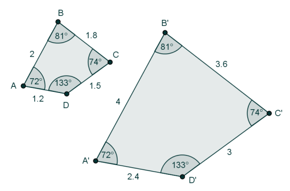 4.11 Exemplo* Na figura estão representados dois triângulos e semelhantes e tais que. a. No triângulo marca dois pontos e que pertencem respetivamente aos lados e e tais que e. b.