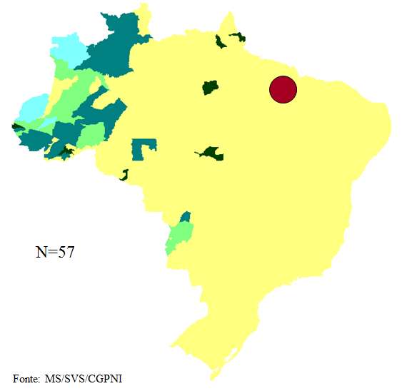 de difícil acesso; 1997 PNI amplia a área de atendimento da OG para áreas indígenas, rurais e de ribeirinhos dos Estados do Acre,