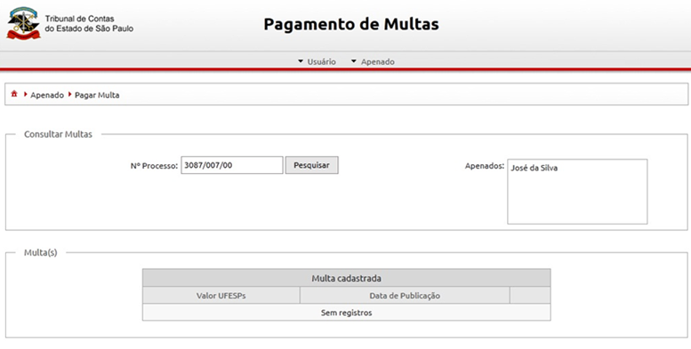 4) Gerar guia de multa após a notificação formal a) Se o interessado desejar pagar uma multa após o recebimento