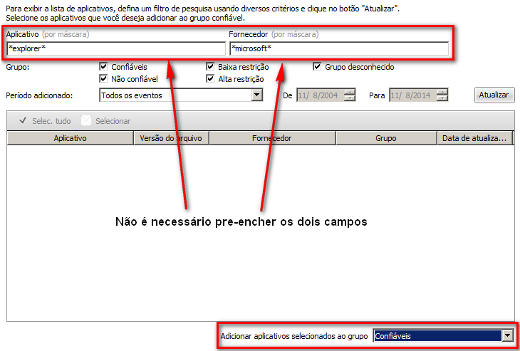 Controle de Privilégios de Aplicativo (Application Privilege Control) Este componente controla a atividade dos aplicativos logo depois de ser executados, incluído acesso aos recursos protegidos (como