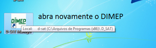 FECHE O PROGRAMA ABRA NOVAMENTE O PROGRAMA DIMEP DE