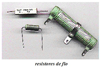 ajuste do valor da resistência desses resistores. Os resistores de fio dissipam potências elevadas e a identificação é feita através de representação numérica no próprio corpo do resistor. 1.