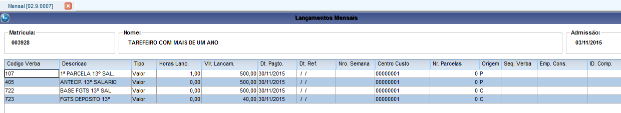 Relatórios > Lançamentos > Demonstrativo de médias Atualizações > Lançamentos > Mensal Como o funcionário não possui salario fixo, ele faz proporcionalmente sobre as tarefas: Média /