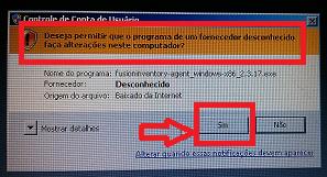 aperte a tecla ENTER no teclado. Passo 3 Após isso na tela surgirá uma pergunta Deseja permitir que o programa de um fornecedor desconhecido faça alterações neste computador?