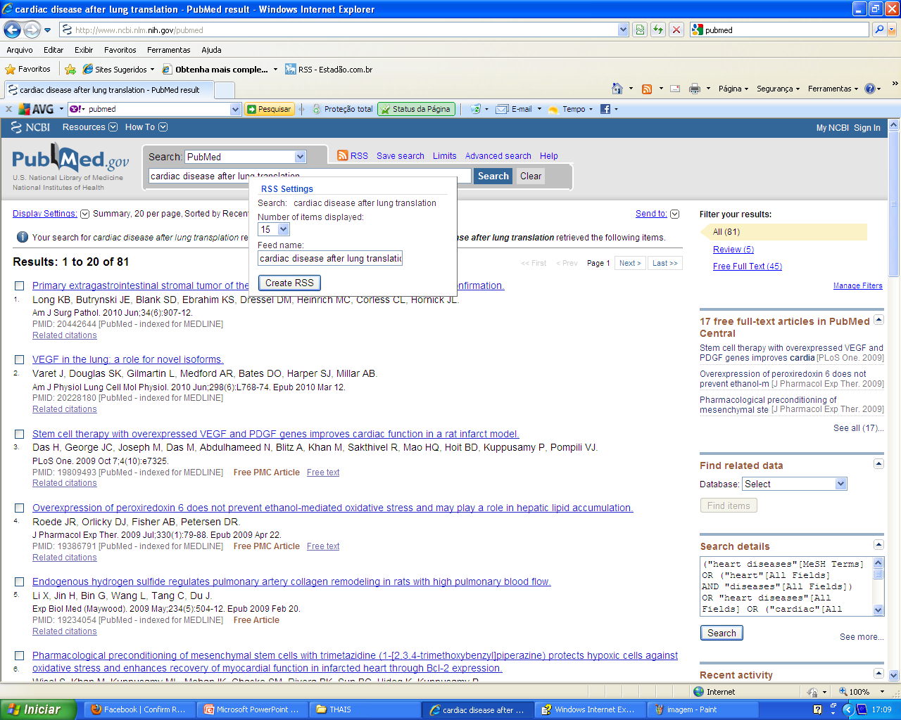16 PubMed Após a busca realizada, clique no ícone no menu superior.