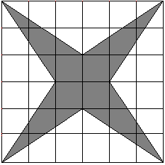 1) (CESGRANRIO) O polígono a seguir, em forma de estrela, tem todos os lados iguais a 1cm e todos os ângulos iguais a 60 ou 0.