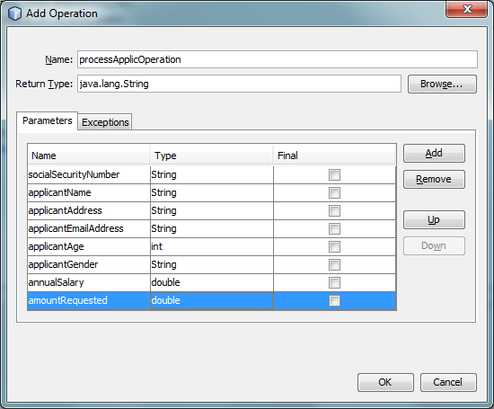 No Editor de código, substitua //TODO write your implementation code here: return null; pelo seguinte código: int MINIMUM_AGE_LIMIT = 18; int MAXIMUM_AGE_LIMIT = 65; double MINIMUM_SALARY = 20000;