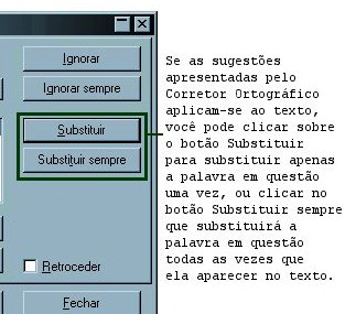 Na caixa entitulada Palavra, o Corretor Ortográfico apresenta a palavra não reconhecida por ele.