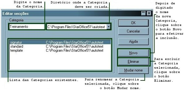 Como indicado na figura, selecione a opção Novo se o texto marcado como AutoTexto conter tabelas, figuras, links ou Novo (só texto) se o AutoTexto conter apenas texto.