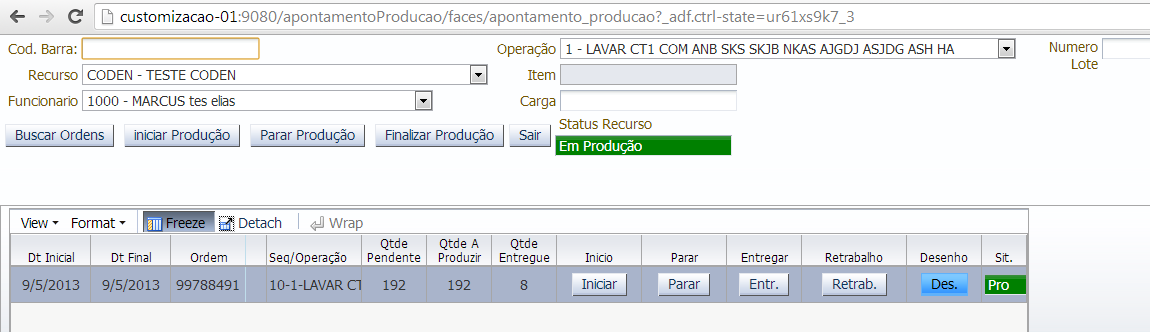 Desenhos Botão desenho mostra o desenho em pdf em outra tela. O nome do desenho deve estar cadastrado na pasta engenharia do item.