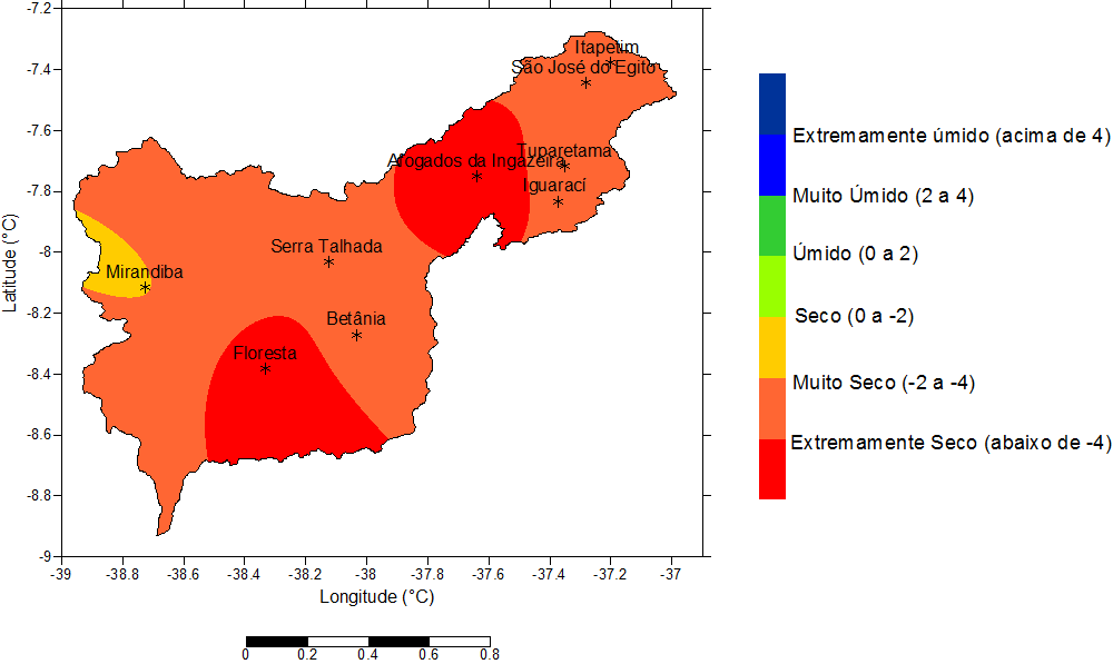 seca em toda a área da bacia. De acordo com o CPTEC/INPE (2007), a década de 1991-2000 foi uma das mais secas já registradas no Nordeste do Brasil.