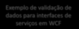 Validação Exemplo de validação de