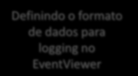 Logging Definindo o formato de