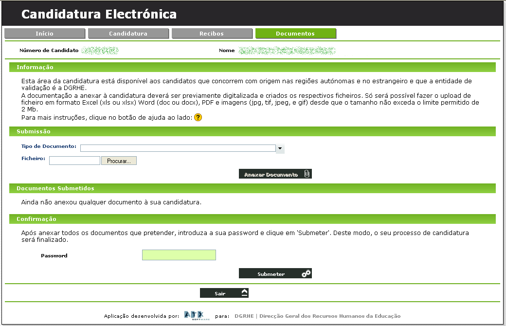 Concurso Anual d Educadors d Infância d Profssors dos Ensinos Básico Scundário 10. Upload dos documntos Anxar documntos Dvrá, prviamnt, digitalizar cada documnto a anxar criar o rspctivo fichiro.