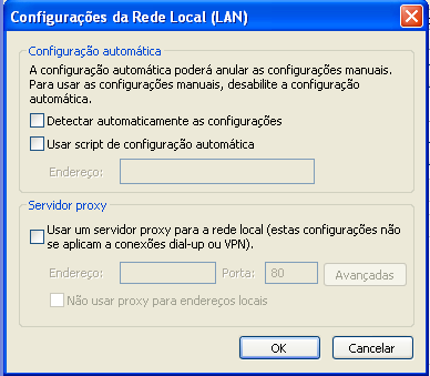 Clique na aba Conexão no botão Configurações de LAN. A tela abaixo será aberta. 1.
