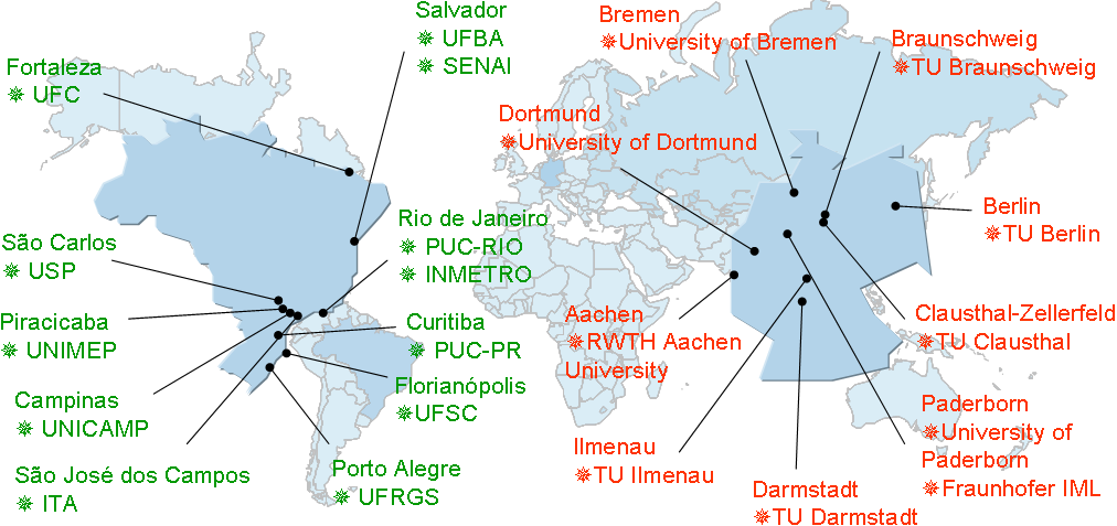 AÇÕES RECENTES: BRAGECRIM 21 Universidades, 10 no Brasil e 11 na