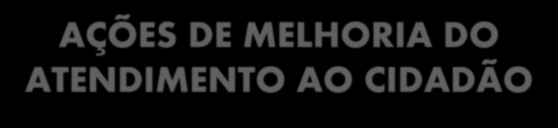 AÇÕES DE MELHORIA DO