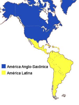 De acordo com a predominância das línguas oficiais o Continente Americano é