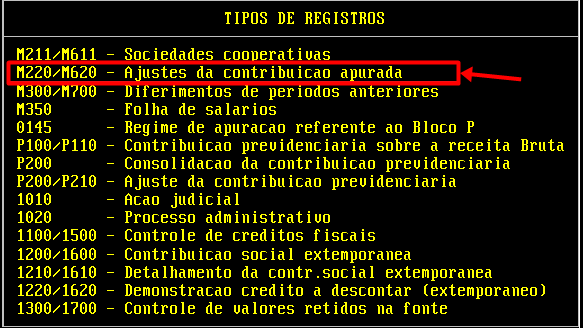 20 Devolução manual, com lançamentos no sistema Avanço nos registros M220 e M620 S: Devolução automática N: Informar registro M220 e M620 Exemplo do