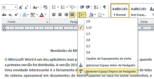 Para que o texto fique alinhado de ambos os lados, utilizamos o recurso chamado Justificar.