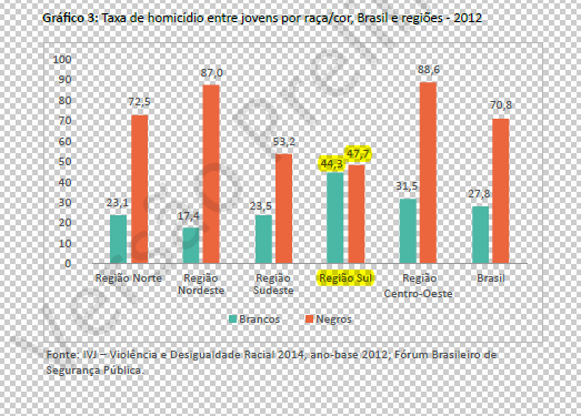 5 O fato é que a morte de jovens negros e brancos no Sul não é significatamente diferente.