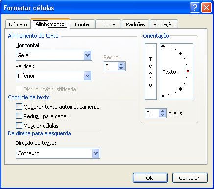 44. No Excel, para utilizar um intervalo de células, como se fosse uma única célula deve-se selecionar o intervalo e, na aba Alinhamento de Formatar células, assinalar a opção (A) Mesclar células.