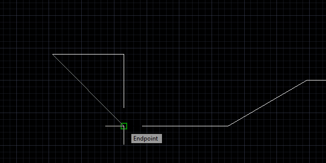 84. Digite L e pressione enter para acessar o comando Line. Clique no ponto indicado na Figura 62 para definir o ponto inicial da linha. Figura 62 85.