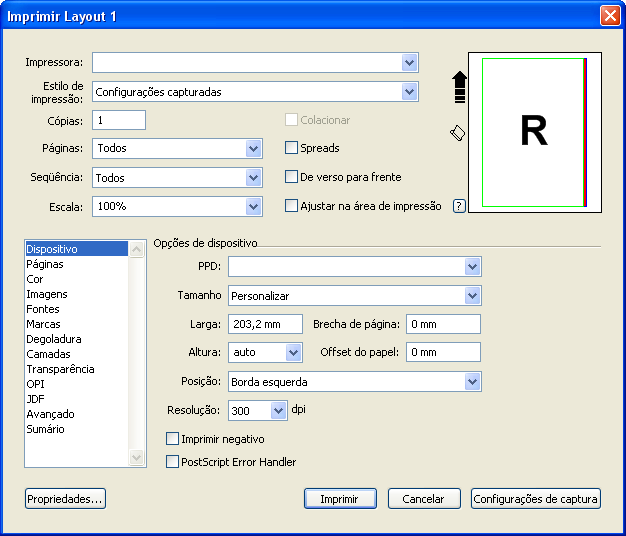 GERENCIAMENTO DE CORES EM APLICATIVOS DE LAYOUT DE PÁGINA 47 QuarkXPress Importação de objetos Somente objetos RGB salvos em formato EPS são afetados pelas opções de impressão RGB.