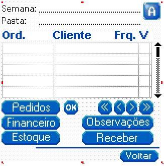 LANÇAMENTO DE R O T EIROS Atalho. Local onde irá listar os clientes do roteiro. Informa se o cliente foi visitado ou não.