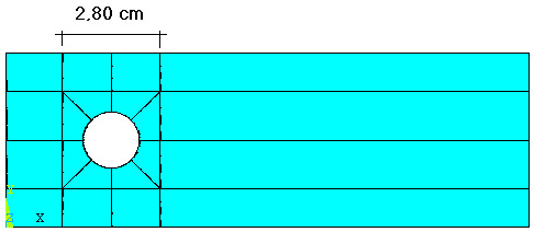 88 Figura 5.9 (b) - Teste das dimensões da área de refinamento, igual a 2,40cmx2,40 cm Figura 5.9 (c) - Teste das dimensões da área de refinamento, igual a 2,80cmx2,80cm Figura 5.