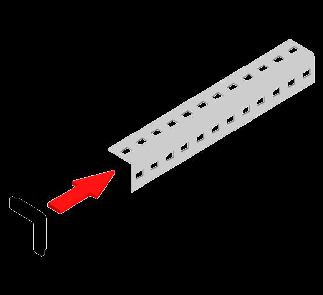 Montagem de estantes em cantoneira A montagem de estantes em cantoneira é feita de forma simplificada, com os componentes a aparafusar entre si, proporcionando um sistema