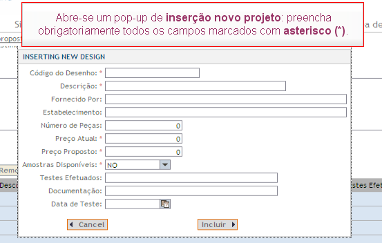 FIAT 3/04/20 5) Clicar em Incluir Novo para inserir o Projeto. 6) Completar as informações.