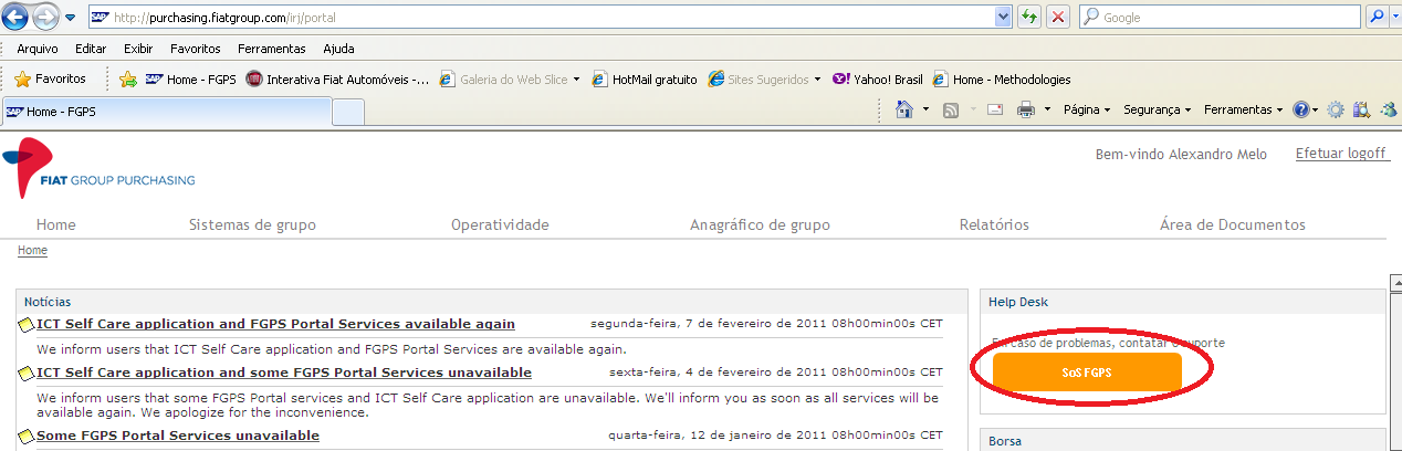 FIAT 3/04/20 Passos: ) Abrir o navegador da internet. 2) Digitar na barra de endereços, o link http://grouppurchasing.fiat.com/.