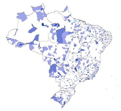 Distribuição do Número de Matrículas em Cursos de Graduação da Rede