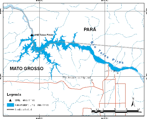 Estudos de Viabilidade da UHE Teles Pires LOCALIZAÇÃO CARACTERÍSTICAS Rio :Teles Pires