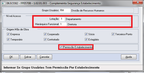 Título do documento 6. Exemplos de Permissões de Usuários: Abaixo alguns exemplos de usuários, grupos e perfis de acesso: Usuário Perfil Grupo Usuário Papel joao.