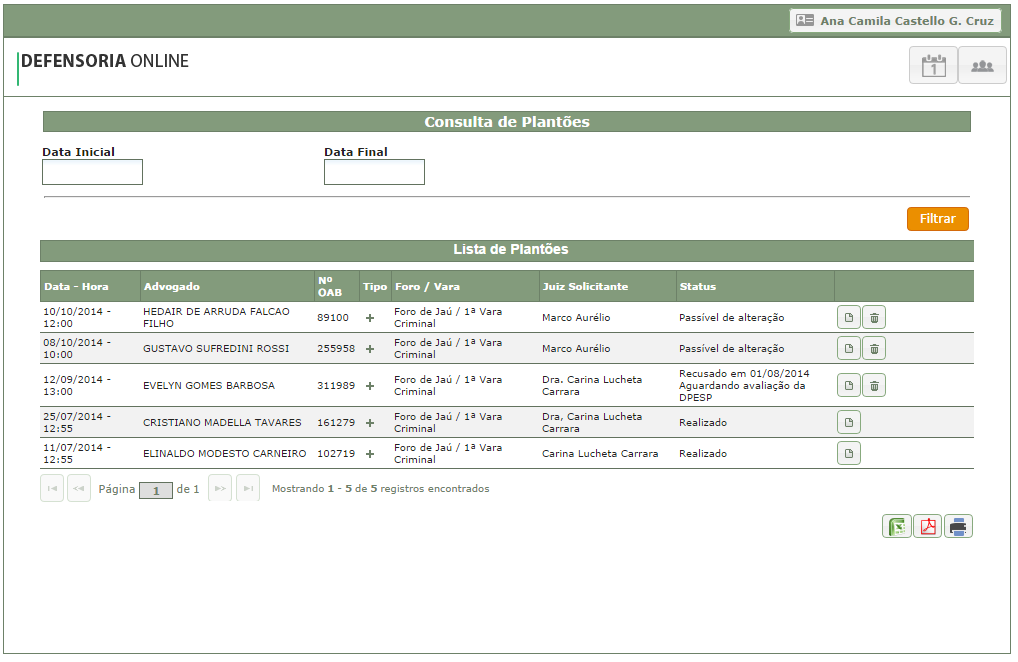 Plantão Judiciário