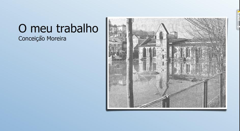 Estrutura da Informação Análise estrutural do webfolio da participante B Notas da Investigadora Organização própria, alterou a inicial e foi reestruturando ao longo de todo o ano.