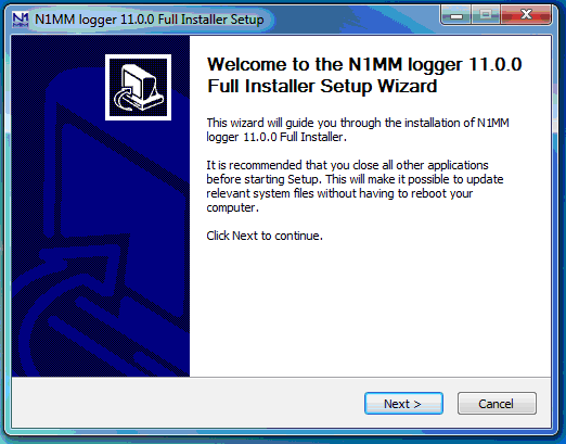Em um novo direcionamento você será enviado para a página definitiva do download. No meio desta página você encontrará o arquivo N1MM FullInstaller.