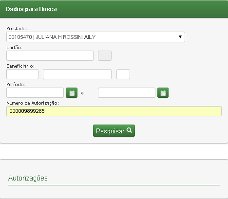 Cancelamento Esta tela será utilizada sempre que for necessário cancelar transações de autorização dos atendimentos.