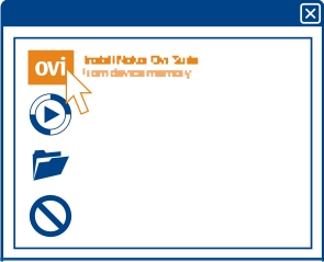 4 Após a conclusão da instalação, se utilizar o Windows XP ou o Windows Vista no computador, certifique-se de que o modo USB do telemóvel é Nokia Ovi Suite.