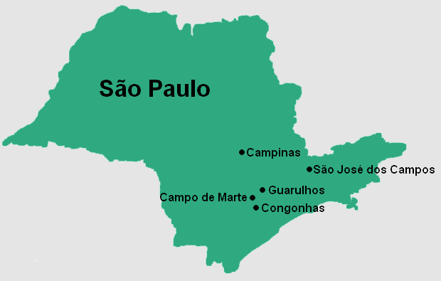 Code-P1 AEROPORTOS DA REGIONAL DE SÃO PAULO Movimento Operacional Infraero Regional de São Paulo 2010 Passageiros 48.224.873 Aeronaves 668.