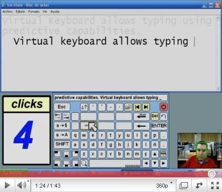 O VirtualKeyboard está especialmente desenhado para pessoas que não podem utilizar um teclado informático convencional.