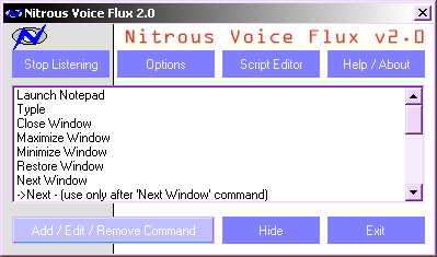 Tutorial de uso Nitrus Voice Flux Introdução Este software foi desenvolvido para fazer com que comandos do computador pudessem responder a comandos de voz.