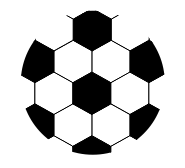 Agrupe todos os polígonos e desenhe uma circunferência que será a bola.