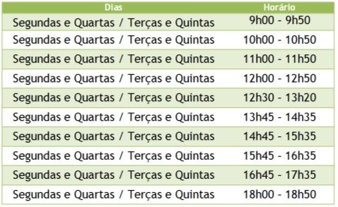 Dias e horários para abertura de novas