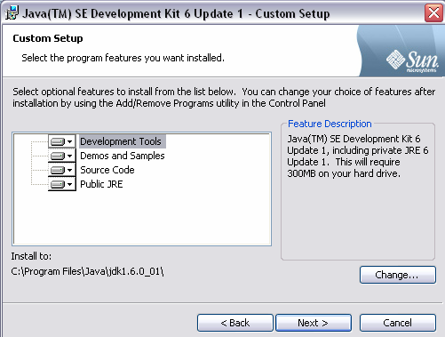 Configuração da Instalação No caso da instalação da versão 6 do ambiente de desenvolvimento (JDK), será instalado também o ambiente de RunTime