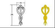 c) enfermeiro: uma lamparina sobreposta a um sabre; d) psicólogo: a letra grega PSI; e) veterinário: um facho com uma serpente enleada em forma de V; f) médico: uma serpente enleada a um