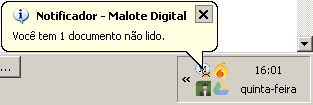 Acessar o Sistema Malote Digital o O usuário poderá acessar o sistema clicando em Acessar o sistema Malote Digital.